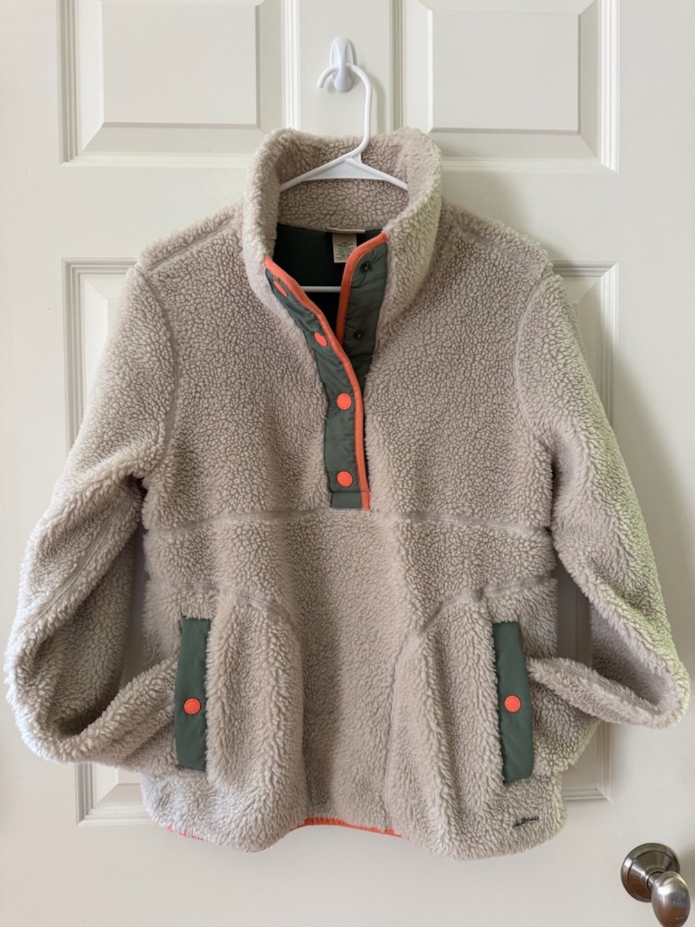 L.L. Bean Sherpa Fleece Pullover in Soapstone